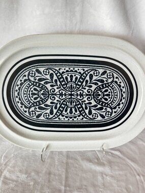 Noritake Japan Primastone 14" Oval Serving Platter Malaga 8301 Genuine Stoneware